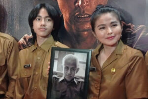Quentin Stanislavski dan Karina Ranau di kawasan Kuningan, Jakarta Selatan, Senin (8/12/2025).