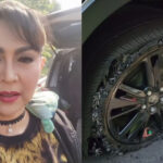 Ratna Listy Nyaris Celaka di Tol Cipali, Ban Mobil Hancur Lebur