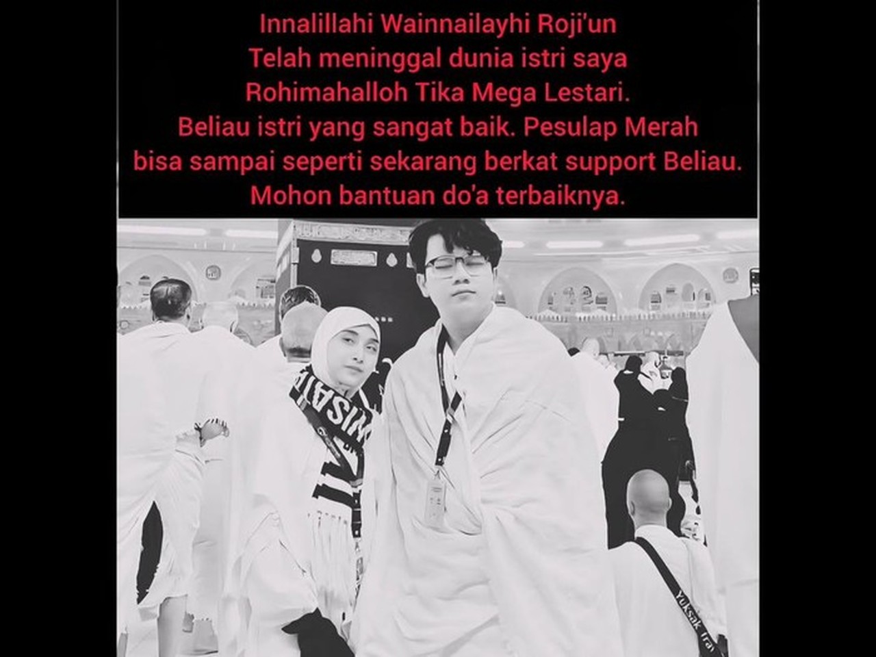 Istri Pesulap Merah, Tika Mega Lestari, Meninggal Dunia Akibat Sakit